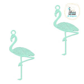 Bedel bohemian flamingo mint 22 mm x 11 mm