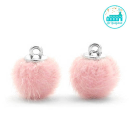 Mini Pompons Faux Fur 12 mm Light Pink