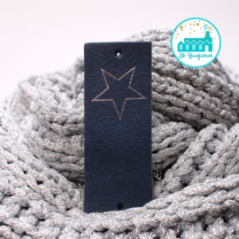 Big Labels Dark Blue 8 cm x 3 cm 'Silver Star'