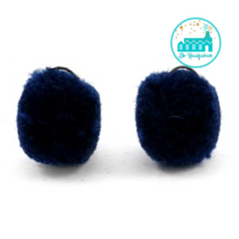 Mini Pompons 15 mm Donker Blauw