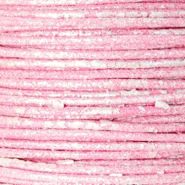 Waxkoord metallic 1.0mm Light pink