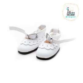 Schoentjes voor Amigurumi Poppetjes Wit met enkelbandje