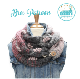 Brei Patroon Colsjaal Stardust Blauw & Roze