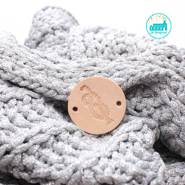 Round leather Label 3,5 cm ‘Rope knot’
