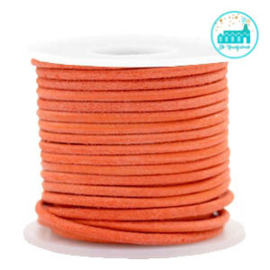 Round Leather String 2 mm Orange