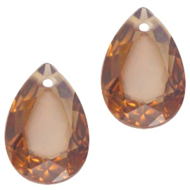 Glashanger 10x14mm SMOKE TOPAZ OPAL