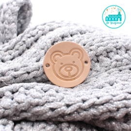 Round leather Label 3,5 cm ‘Bear'