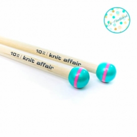 Knit Affair Knitting Needles Rebellious Green 5 mm length 35 cm