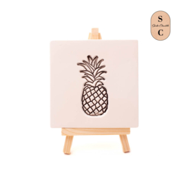 Tegeltje met Ananas 10 x 10 cm