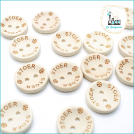 Wooden Buttons 20 mm 'Stoer'