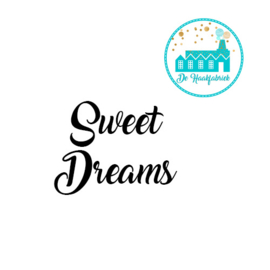 Sweet Dreams Big Labels met drukknoop 10 cm x 3 cm naturel