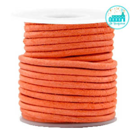 Round Leather String 3 mm Orange