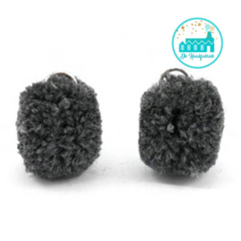 Mini Pompons 15 mm Antracite