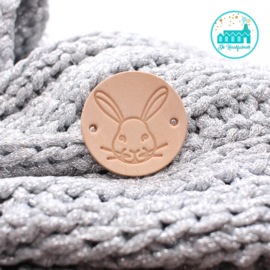 Round leather Label 3,5 cm ‘Rabbit’