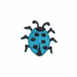 Applicatie Lieveheersbeestje blauw  ca. 3,5 x 3,5 cm