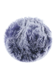 Pompon kunstbont  9 cm doorsnede BLAUW