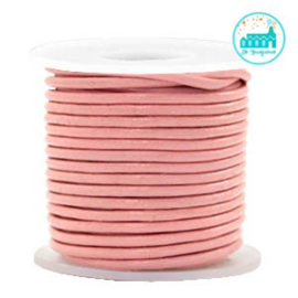 Round Leather String 2 mm Pink