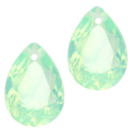 Glashanger 10x14mm CRYSOLITE GREEN OPAL