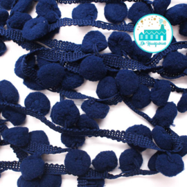  Pompon Strip Dark Blue 1 meter / pompons 1 cm