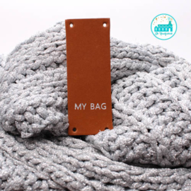 Big Labels Cognac 8 cm x 3 cm 'My Bag'