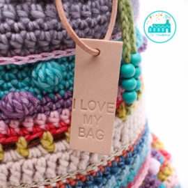 Big Labels 8 cm x 3 cm 'I LOVE MY BAG'