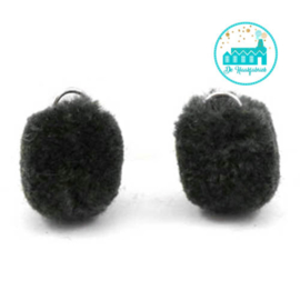 Mini Pompons 15 mm Antracite / Black