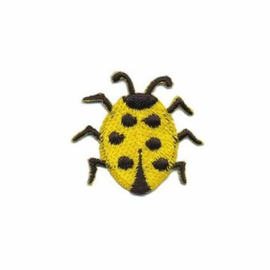 Applicatie Lieveheersbeestje geel  ca. 3,5 x 3,5 cm