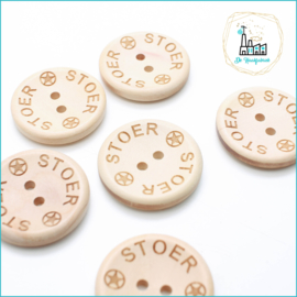 Wooden Buttons 30 mm 'Stoer'