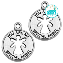 Metalen label You Are My Special Angel 21 mm x18 mm