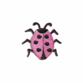 Applicatie Lieveheersbeestje roze  ca. 3,5 x 3,5 cm