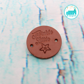 Round Leather Label 3,5 cm 'Twinkle Little Star'