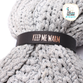 Sjaal Riempjes Zwart-KEEP ME WARM ROSE GOUD