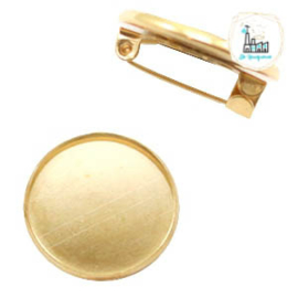 Brochespeldjes rond 20 mm Goud