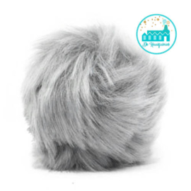 Pompon artificial fur 8 cm Grey