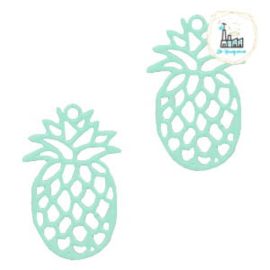 Bedel Bohemian ananas mint  19 mm x 12 mm