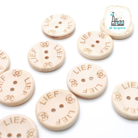 Wooden Buttons 30 mm 'Lief'