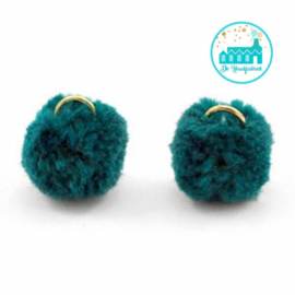 Mini Pompons 15 mm Dark Petrol