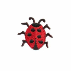 Applicatie Lieveheersbeestje rood  ca. 3,5 x 3,5 cm