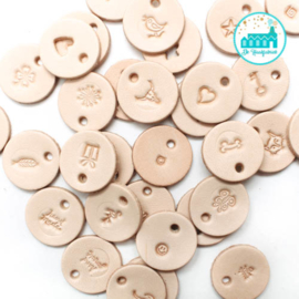 Round Leather Labels  small 1,6 mm