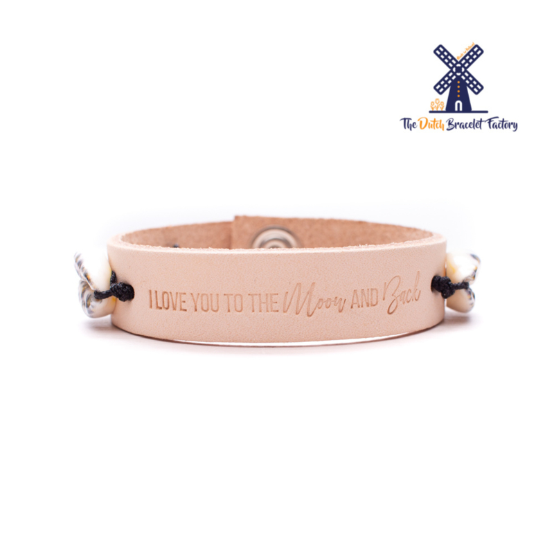 Leren Armband Love you to the Moon and Back 003