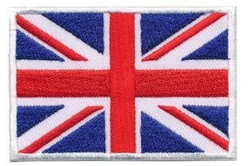 Applicatie Britse vlag ca. 7 x 4,7 cm