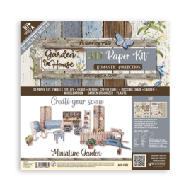 3D Paper Kit - Romantic Garden House