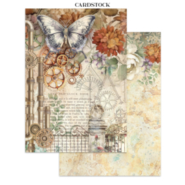 Gardens of Time - Junk Journal Backgrounds & Cut-Outs