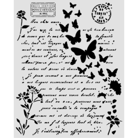Flowers and Poems - Letter and Butterflies