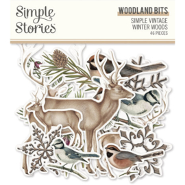 Simple Vintage Essentials Bits & Pieces - Vintage Winter Woods Woodland