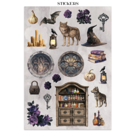Halloween - Junk Journal Stickers, Backgrounds, Cut-Outs
