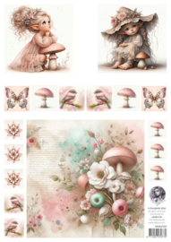 pop-up en decoupage - roze B