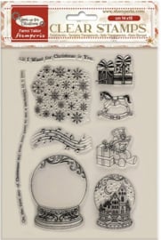 Gear up for Christmas Snowglobes  - Clearstamp