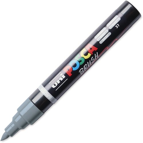 Uni Posca Brushmarker Grijs