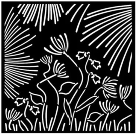 Forest Abstract Flowers - Thick Stencil